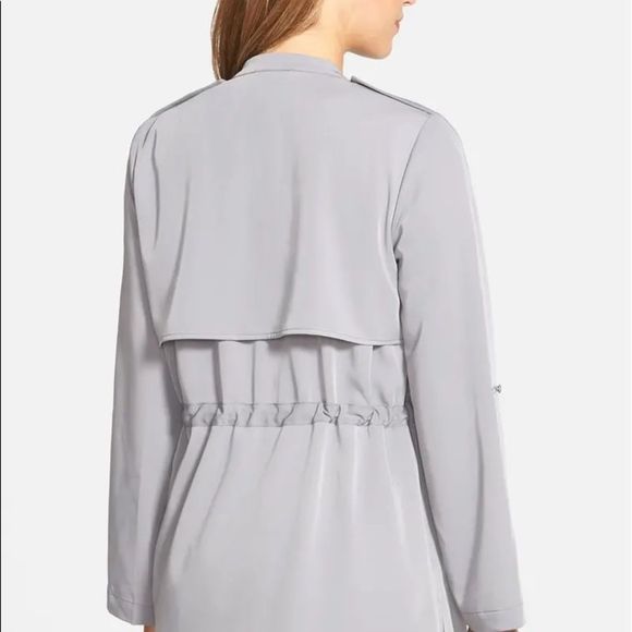 Pleione Roll Sleeve Drawstring Tie Waist Jacket S - Picture 9 of 9